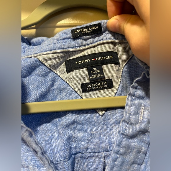 Tommy Hilfiger Blue Button Down Collared Shirt - Picture 4 of 5